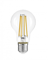 JAZZWAY Лампа сетодиодная декоративная LED 8w E27 3000K груша прозрачная филамент 230/50  (5021693)