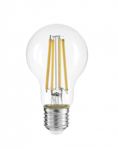 JAZZWAY Лампа сетодиодная декоративная LED 10w E27 3000K груша прозрачная филамент 230/50  (5021754)