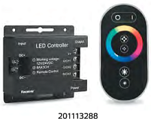GAUSS Контроллер RGB 288W 24A с сенсорным пультом    управления чёрный (201113288)