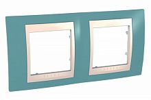 SCHNEIDER ELECTRIC UNICA-Хамелеон Рамка 2 поста синий/бежевый (MGU6.004.573)