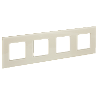 IEK SKANDY Рамка 4-местная SK-F24B стекло беж.  (SK-M42-G-K10)