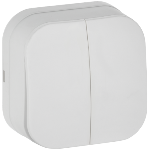 IEK GLORY Выключатель 2-клавишный для открытой установки 10А ВС20-2-0-ХБм белый матовый (EVH20-K01M-10) IEK GLORY Выключатель 2-клавишный для открытой установки 10А ВС20-2-0-ХБм белый матовый (EVH20-K01M-10)