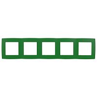 ЭРА Рамка на 5 постов, , зелёный, 12-5005-27 (Б0019424)