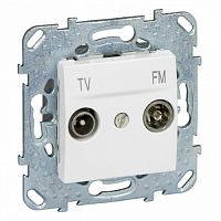 SCHNEIDER ELECTRIC UNICA Розетка телевизионная TV/FM в рамку белая (MGU5.451.18ZD)