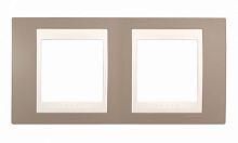 SCHNEIDER ELECTRIC UNICA-Хамелеон Рамка 2 поста коричневый/белый (MGU6.004.874)