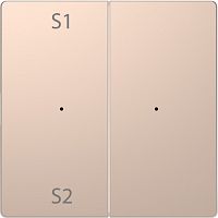 SCHNEIDER ELECTRIC Клавиша D-Life PlusLink 2-ная с S1/S2 пусто шампань SD (MTN5226-6051)