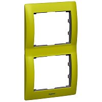 LEGRAND Galea Life Рамка 2 поста вертикальная Magic Green (771926 )
