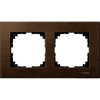 SCHNEIDER ELECTRIC Рамка 2 поста деревянная орех (MTN4052-3473)