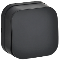 IEK GLORY Выключатель 1-клавишный для открытой установки 10А ВС20-1-0-ХЧм черный матовый  (EVH10-K02M-10)