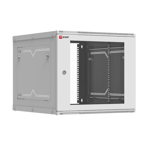 EKF Шкаф телекоммуникационный настенный разборный 9U  (600х650) дверь стекло, Astra A серия  Basic (ITB9G650D)
