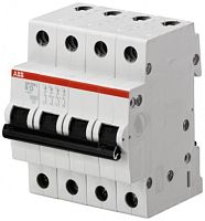 ABB Выключатель автоматический четырехполюсный 10А С SH204L 4.5кА (2CDS244001R0104)