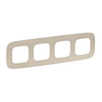 LEGRAND Valena ALLURE Рамка 4 поста тиснение бежевое универсальная (754384 )