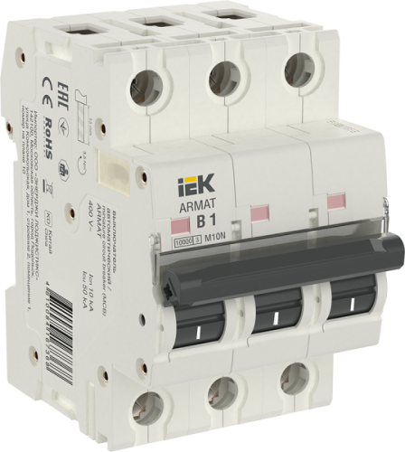 IEK ARMAT Выключатель автоматический трехполюсный B 1А M10N (AR-M10N-3-B001)