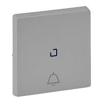 LEGRAND Valena LIFE Лицевая панель для кнопочного выключателя символ Звонок c линзой для подсветки алюминий (755052 )