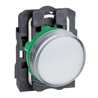 SCHNEIDER ELECTRIC Лампа сигнальная 22мм 24В белая (XB5AVB1)