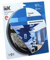 IEK Лента светодиодная LEDх60/м 5м 4.8w/m 12в IP65 синий eco (LSR1-7-060-65-1-05)