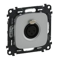 LEGRAND Valena ALLURE Аудиорозетка с 3-контактным гнездом XLR С лицевой панелью Алюминий (754737 )