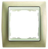 SIMON Рамка на 1 пост, S82, шампань матовая - сл.кость (82714-34)