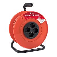 EKF Удлинитель на катушке Атлант 2.0 4 гнезда 40м с заземлением ПВС 3x1.0 10А/2.2кВт PROxima (UKA02-10-310-4-40)