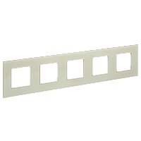 IEK SKANDY Рамка 5-местная SK-F25B стекло беж.  (SK-M52-G-K10)