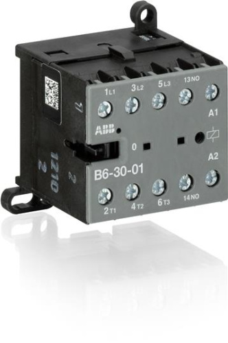 ABB Миниконтактор B6-30-01 9A 400В AC3 катушка управления 230В АС (GJL1211001R8010)