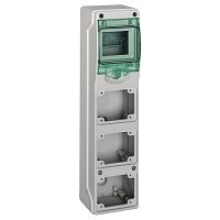 SCHNEIDER ELECTRIC Щит KAEDRA IP65 4 модуля + 3 отверстия (13177)