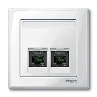SCHNEIDER ELECTRIC Центральная плата для розеток 2п белый (MTN469919)