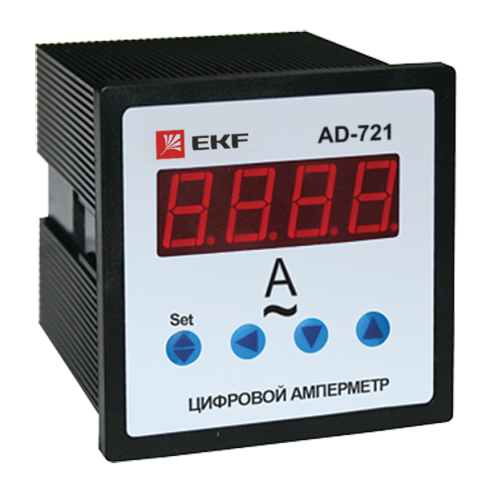 EKF Амперметр ad-721 цифровой на панель 72х72         однофазный  PROxima (ad-721)