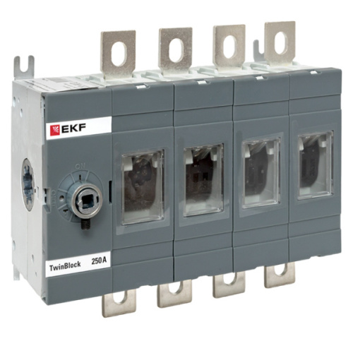 EKF Рубильник 250A 4P без рукоятки управления TwinBlock EKF (tb-s-250-4p)