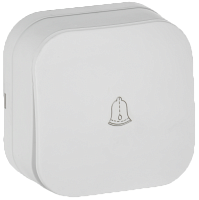 IEK GLORY Выключатель 1-клавишный для открытой установки самовозвратный 10А ВСс20-1-0-ХБм белый матовый  (EVH14-K01M-10)