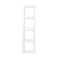 JUNG Рамка 4-я для горизонтальной/вертикальной установки  Серия- A550  Материал- термопласт. Цвет- белый (A5584BFWW)