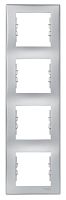 SCHNEIDER ELECTRIC Sedna Рамка 4 поста алюминий вертикальная (SDN5802060)