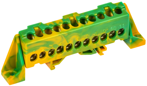 IEK TEKFOR Шина PE земля в комбинированном DIN-изоляторе Стойка 6х9-11-ЖЗ  (TF-NN10-11-DP-K52)