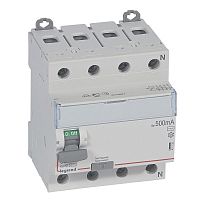 LEGRAND Выключатель дифференциального тока  (УЗО) DX3 4П 80А АC 500мА N справа (411735 )