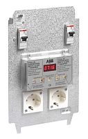 ABB Панель монтажная 2хВА 6А/ВДТ 30мА CWB20 оцинкованная сталь 2xSchuko (2CMA177384R1000)