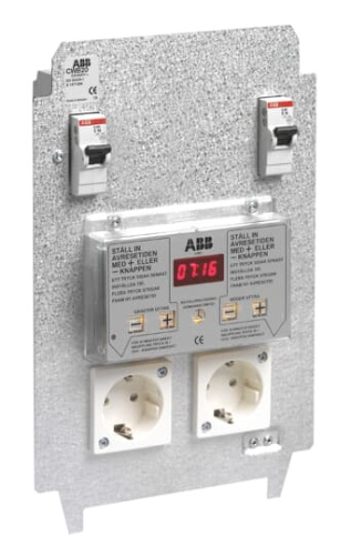 ABB Панель монтажная 2хВА 6А/ВДТ 30мА CWB20 оцинкованная сталь 2xSchuko (2CMA177384R1000)