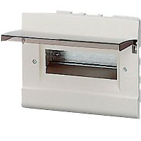 ABB Щит распределительный встраиваемый ЩРв-П-8 IP40, пластиковый, прозрачная дверь, белый (1SL2028A00)