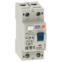 KEAZ Выключатель дифференциального тока DМ63-2340-AС-УХЛ4  (2P, 40, 100mA) без защиты от (254177)