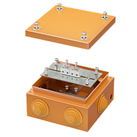 DKC Коробка стальная FS с кабельными вводами и клеммниками  IP55 150х150х80мм 4р  450V 6A  4мм.кв. (FSB31404)