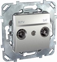 SCHNEIDER ELECTRIC UNICAtop Розетка телевизионная R-TV/SAT оконечная в рамку алюминий (MGU5.455.30ZD)