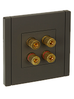 IEK FORTE&PIANO Аудиорозетка 4-местная FP339 серый  (FP-S40-K03)