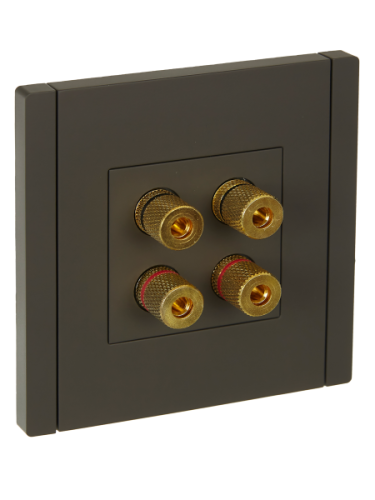 IEK FORTE&PIANO Аудиорозетка 4-местная FP339 серый  (FP-S40-K03)