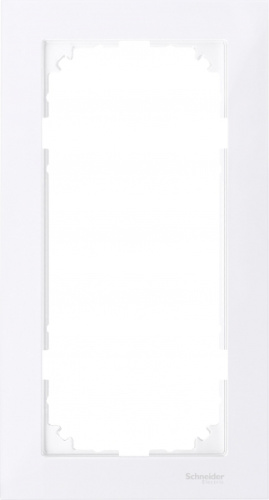 SCHNEIDER ELECTRIC M-Pure Рамка 2 поста без перегородки бриллиантовый белый (MTN4025-3625)