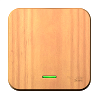 SCHNEIDER ELECTRIC BLANCA одноклавишный выключатель наружный  (cх.1) с подсветкой, 10A, 250B, ясень (BLNVA101105)