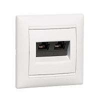 LEGRAND VALENA Розетка компьютерная RJ45х2 в рамку категория 5е слоновая кость (774139 )