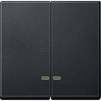 SCHNEIDER ELECTRIC Клавиша 2шт с окошком для светоиндикатора антрацит (MTN3420-0414)