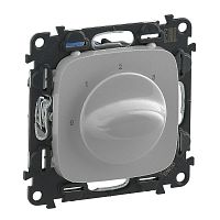 LEGRAND Valena ALLURE Выключатель вентилятора 4-позиционный С лицевой панелью Винтовые зажимы Алюминий (755177 )