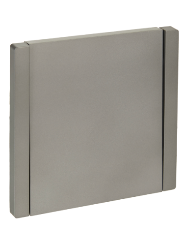 IEK FORTE&PIANO Выключатель 1-клавишный проходной 10А FP503 сталь  (FP-V12-0-10-1-K46)