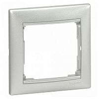 LEGRAND VALENA Рамка 1 пост горизонтальная алюминий индивидуальная упаковка (694330)