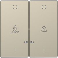 SCHNEIDER ELECTRIC Клавиша двойная D-Life с линзой для LED модуля символ: звонок/горничная сахара SD (MTN3429-6033)